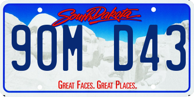 SD license plate 90MD43