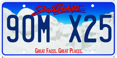 SD license plate 90MX25