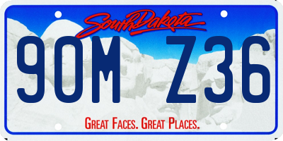 SD license plate 90MZ36