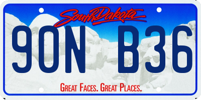 SD license plate 90NB36