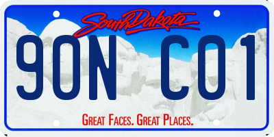 SD license plate 90NC01
