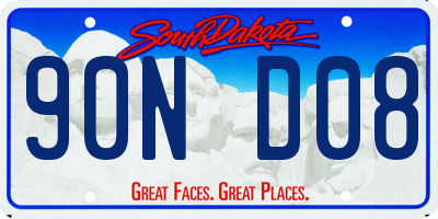 SD license plate 90ND08