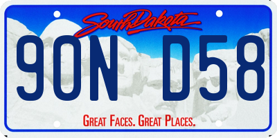 SD license plate 90ND58