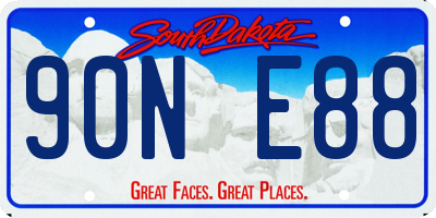 SD license plate 90NE88