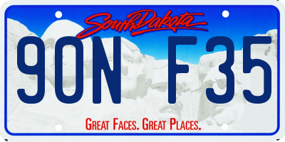 SD license plate 90NF35