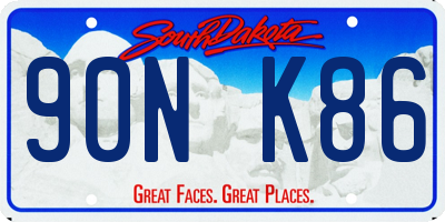SD license plate 90NK86