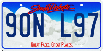 SD license plate 90NL97