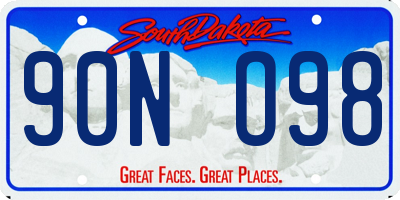 SD license plate 90NO98