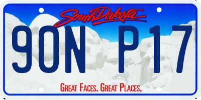 SD license plate 90NP17