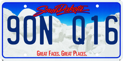 SD license plate 90NQ16