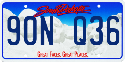 SD license plate 90NQ36