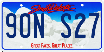 SD license plate 90NS27
