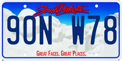 SD license plate 90NW78