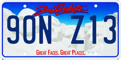 SD license plate 90NZ13