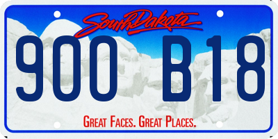 SD license plate 90OB18