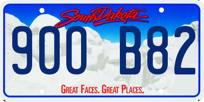 SD license plate 90OB82