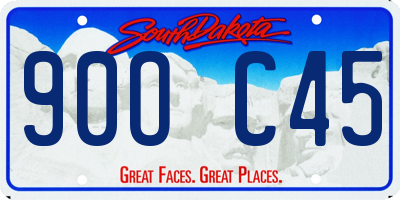 SD license plate 90OC45