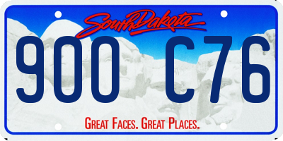 SD license plate 90OC76
