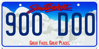 SD license plate 90OD00