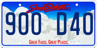 SD license plate 90OD40
