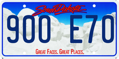 SD license plate 90OE70