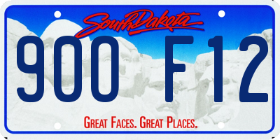 SD license plate 90OF12