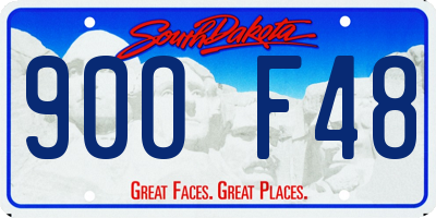 SD license plate 90OF48