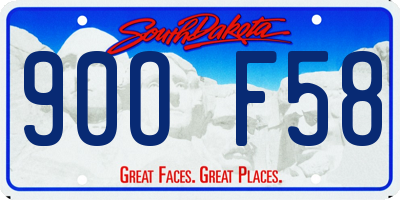 SD license plate 90OF58