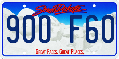 SD license plate 90OF60