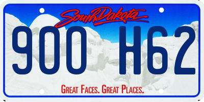 SD license plate 90OH62