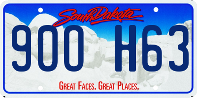 SD license plate 90OH63