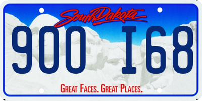 SD license plate 90OI68