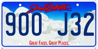 SD license plate 90OJ32