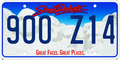 SD license plate 90OZ14