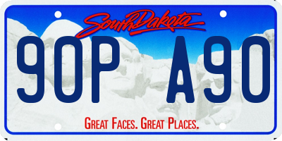SD license plate 90PA90