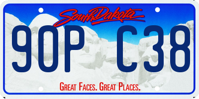 SD license plate 90PC38
