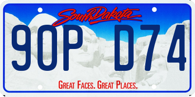 SD license plate 90PD74