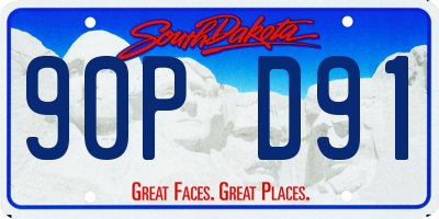 SD license plate 90PD91