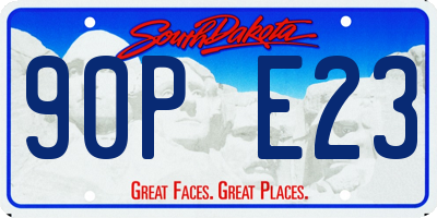 SD license plate 90PE23
