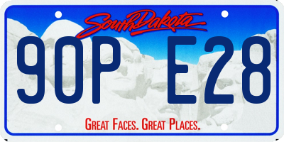 SD license plate 90PE28