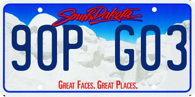SD license plate 90PG03