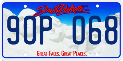 SD license plate 90PO68