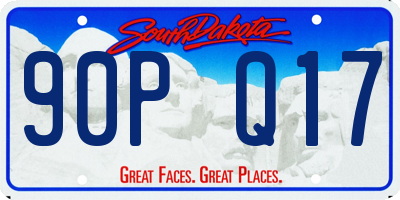 SD license plate 90PQ17