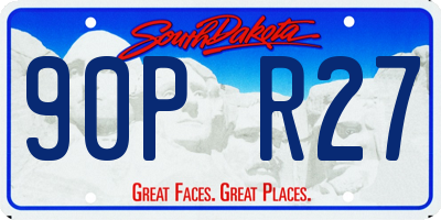 SD license plate 90PR27