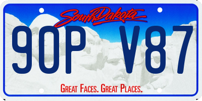 SD license plate 90PV87