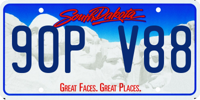 SD license plate 90PV88