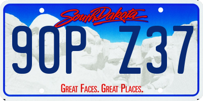 SD license plate 90PZ37