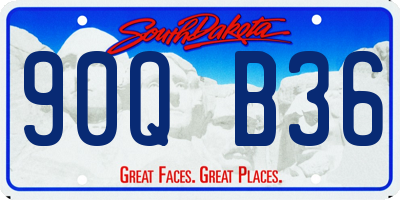 SD license plate 90QB36