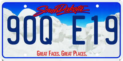 SD license plate 90QE19