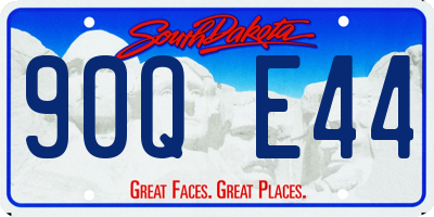SD license plate 90QE44